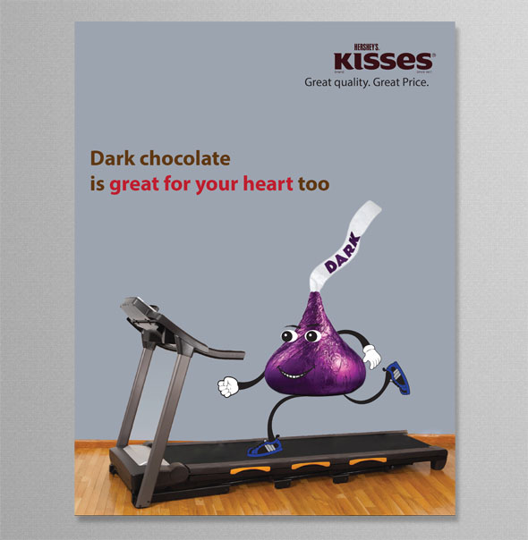 Hershey's dark chocolate kisses
